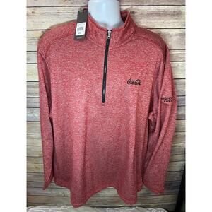 ADIDAS x Monster Energy & Coca-Cola Red Quarter zip Pullover — 2XL